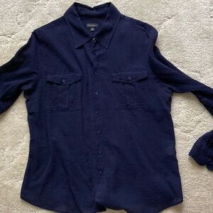 Talbots Dark Button-Up Blouse